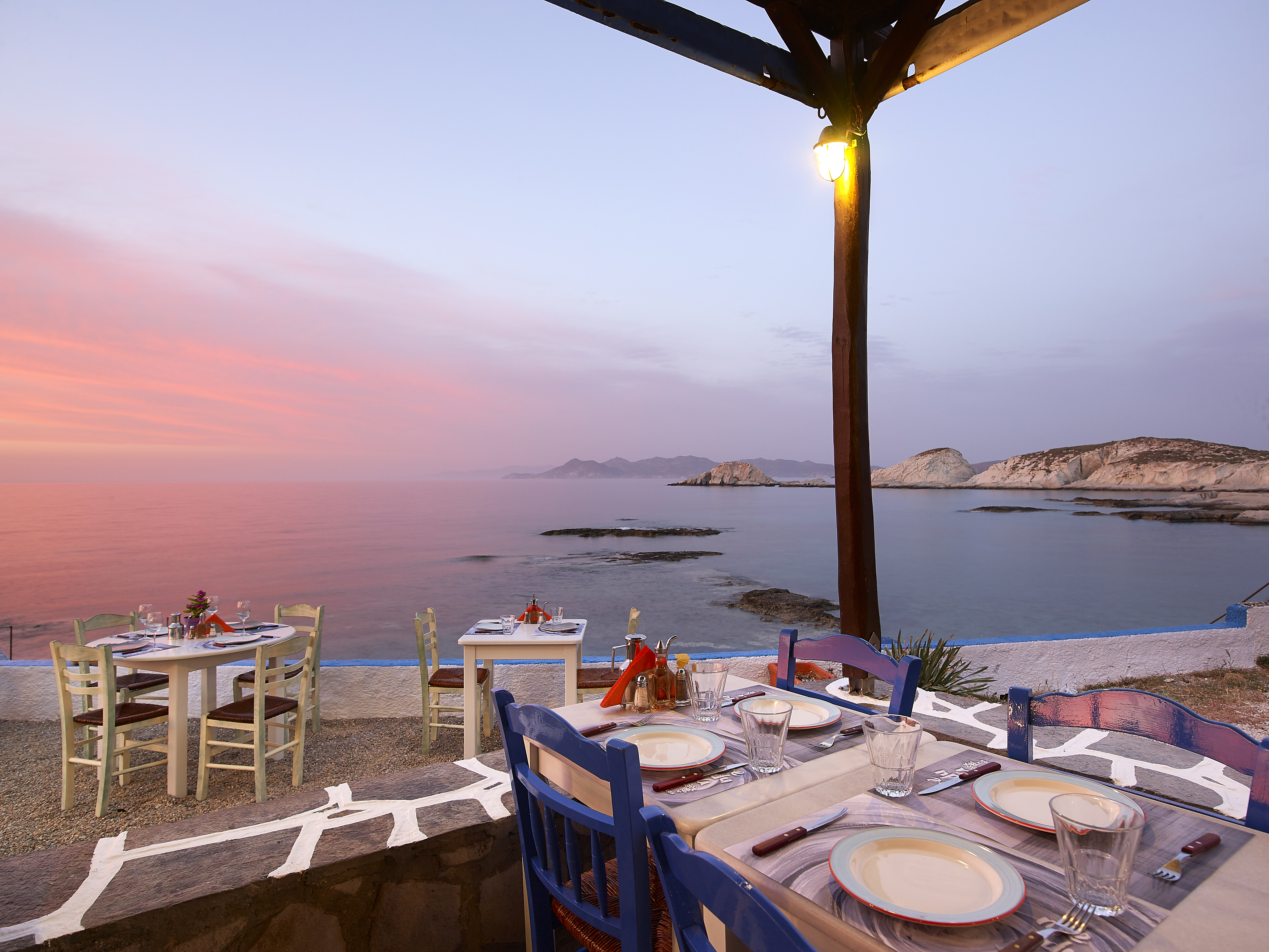 Sea decoration lanscape sunset colours sunsetlovers beauty nature summer summertime eating best dishes Medusa restaurant Milos island Cyclades Greece – Αντιγραφή